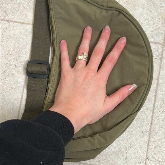 Olive Green Men's Sling Bag - Picture 3 of 3